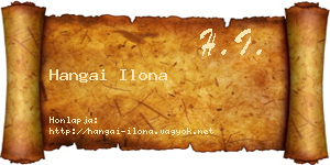 Hangai Ilona névjegykártya